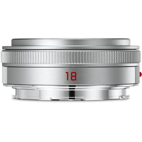 Leica Elmarit-TL 18mm f/2.8 ASPH. Objektiv silber - Frontansicht