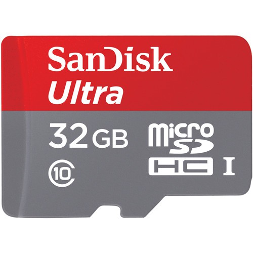 SanDisk microSDHC 32GB Ultra UHS-I Speicherkarte - Frontansicht