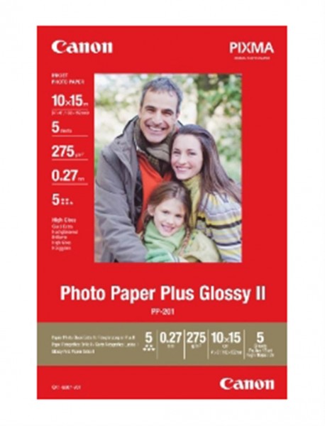 Canon PP-201 Fotopapier glänzend 10x15cm 5 Blatt (260g/qm)