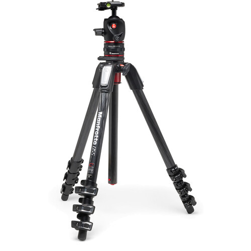 Manfrotto MK055CXPRO4 Carbon Stativ +BQH2+MOVE QR front