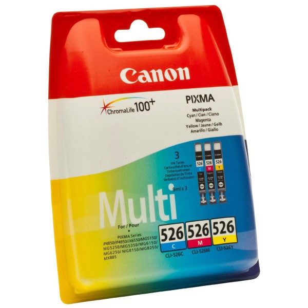 Canon CLI-526 Multipack 3-farbig cyan/magenta/gelb Tinte