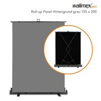 Walimex Roll-Up Hintergrund Grau 155x200cm