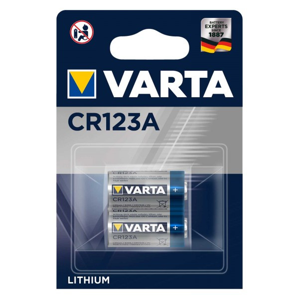 Varta CR-123 2er Pack Lithium Batterie
