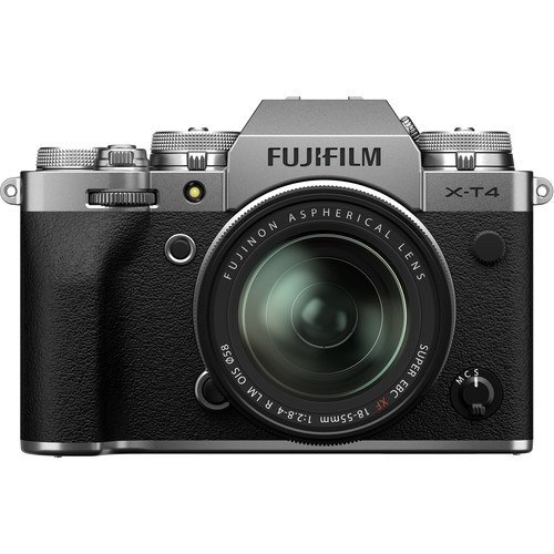 Fujifilm X-T4 Kit mit XF 18-55mm Objektiv silber - Vorderansicht