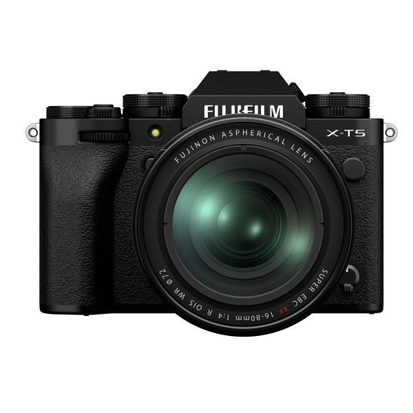 Fujifilm X-T5 schwarz mit XF 16-80mm f/4 Objektiv