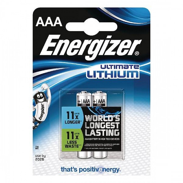 Energizer Batterie AAA Micro L92 1,5V 2er Pack Lithium
