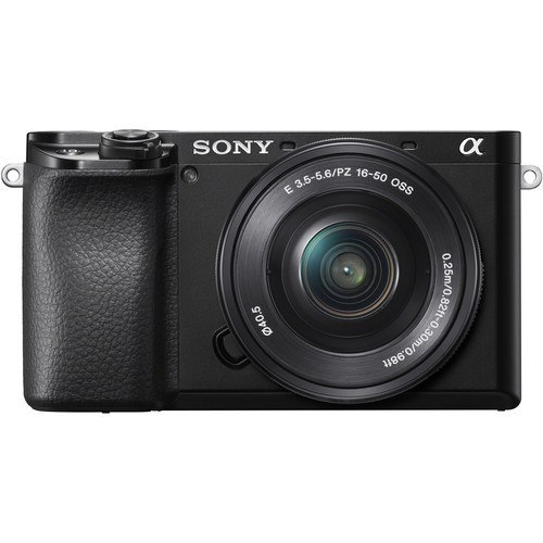 Sony Alpha 6100 Gehäuse Kit 16-50mm Objekitv schwarz - Frontansicht