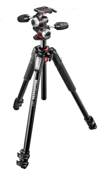 Manfrotto 055XPRO3-3W Stativ mit MHXPRO-3W 3-Wege-Neiger