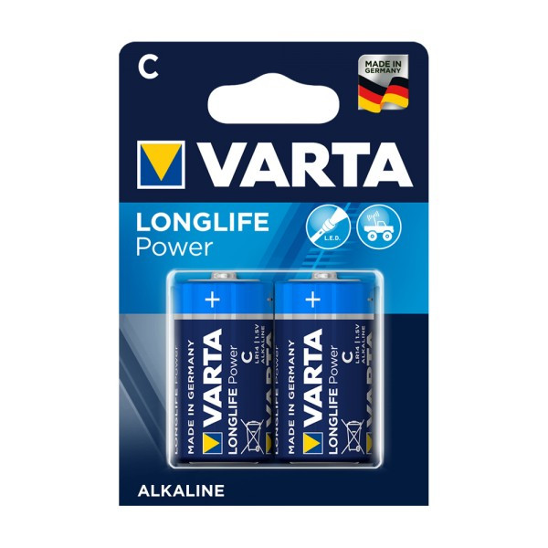 Varta LR14 Longlife Power Alkaline Batterie 2er Pack