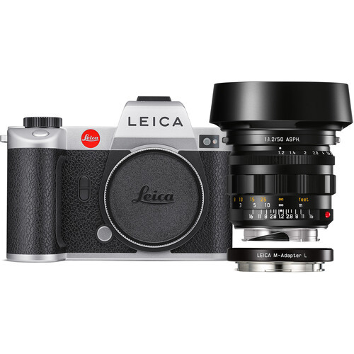 Leica SL2 silber Kit mit Noctilux-M 50 mm f/1.2 Objektiv