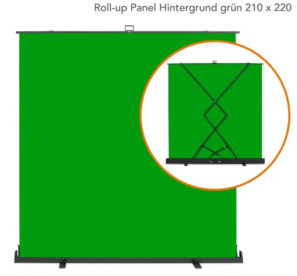 Walimex pro Roll-up Panel Hintergrund 210x220 (Grün)