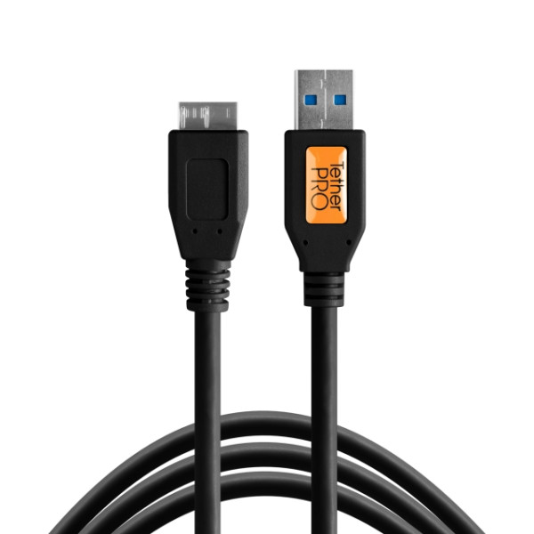 Tether Pro USB 3.0 an Micro-B (4.6m) Schwarz