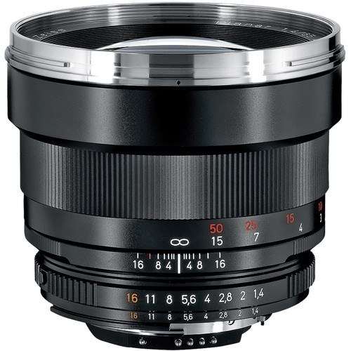 Zeiss Planar T 85mm f/1.4 Objektiv für Nikon - Frontansicht