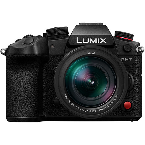 Panasonic Lumix DC GH7 Kit mit Leica H-ES 12-60mm Objektiv - Front