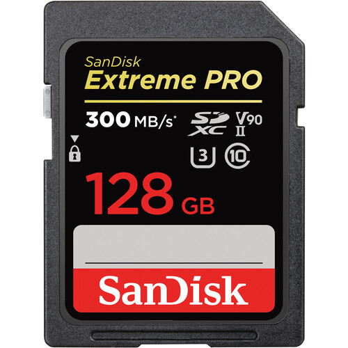 SanDisk SDXC 128GB Extreme PRO 300MB V90 Speicherkarte