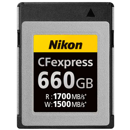 Nikon 660GB CFExpress Typ B Speicherkarte Frontansicht