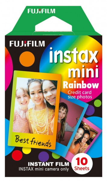 Fujifilm Instax Mini Sofortbildfilm "Rainbow" - Frontansicht